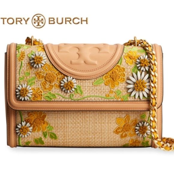 Tory Burch Handbags - Tory Burch Daisy Embroidered Fleming